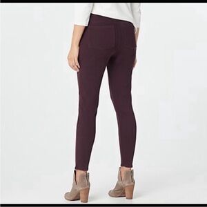 NWOT $168 Spanx Burgundy Purple The Perfect 4 Pocket Ankle Ponte Pants sz Medium